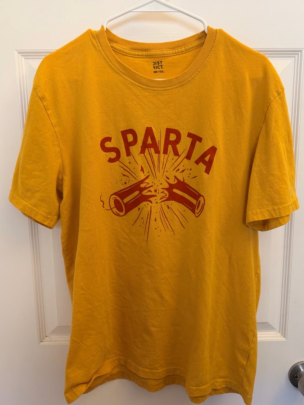 Sparta Band Graphic Tee - Mustard with Red Print